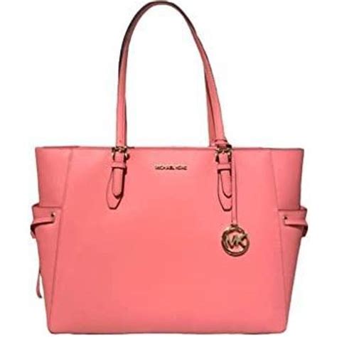 pink grapefruit michael kors|Gilly Large Logo and Leather Tote Bag .